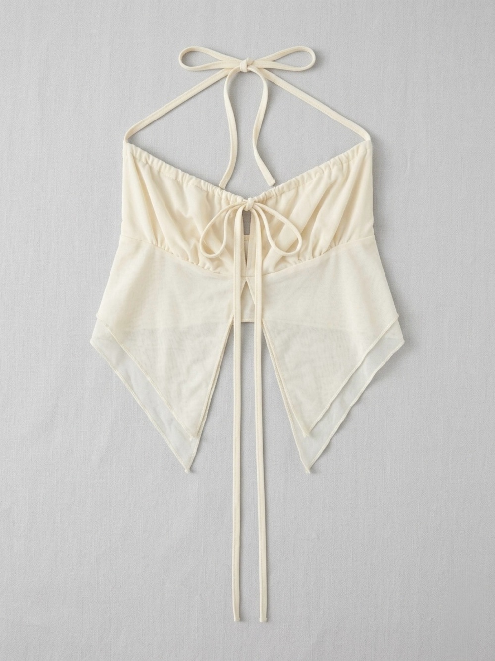 🍒3/33$ Sheer Handkerchief Halter Top